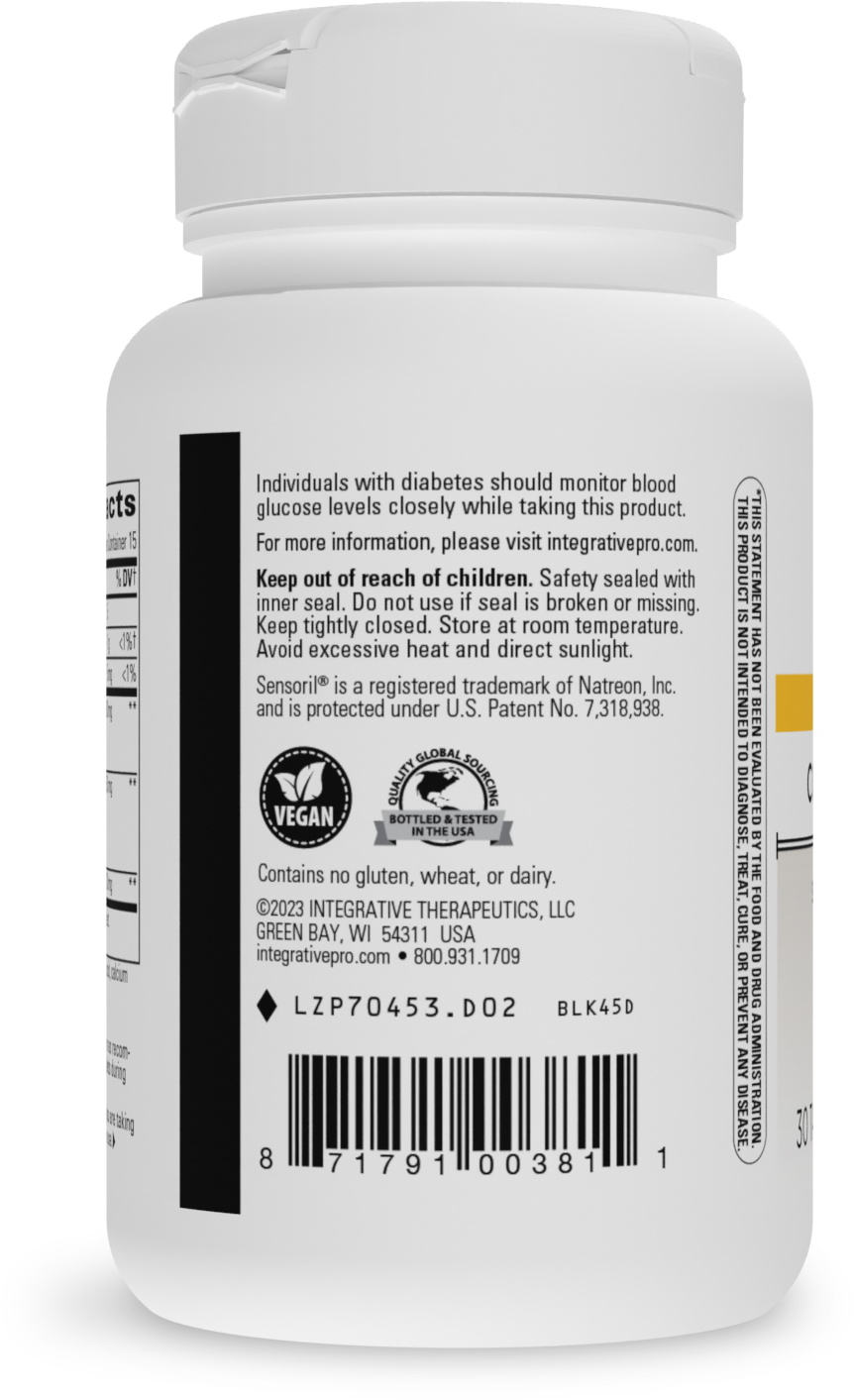 Integrative Therapeutics Cortisol Manager - Adrenal Health Support Supplement for Healthy Stress Response* - Vegan, Dairy-Free & Gluten-Free - 90 Capsules (45 Servings)