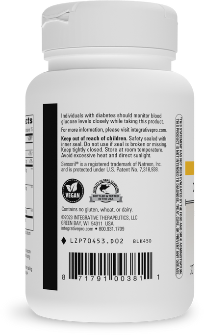 Integrative Therapeutics Cortisol Manager - Adrenal Health Support Supplement for Healthy Stress Response* - Vegan, Dairy-Free & Gluten-Free - 90 Capsules (45 Servings)